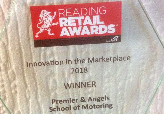 Premier & Angels - Winners of Innovation in the Marketplace at the Reading Retails Awards 2018 - Trophy